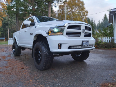 2014 Ram 1500 - 20x12 -44mm - Fast Wheels Twisted - Suspension Lift 9" - 37" x 13.5"