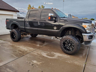 2012 Ford F-250 Super Duty - 20x14 -76mm - American Offroad Renegade - Suspension Lift 8" - 37" x 13.5"