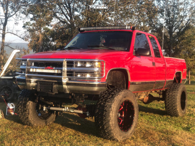 1998 Chevrolet K1500 - 20x14 -76mm - American Offroad A106 - Suspension Lift 12" - 38" x 15.5"