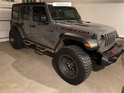 2018 Jeep Wrangler - 20x11.5 -44mm - Black Rhino Fury - Stock Suspension - 35" x 12.5"