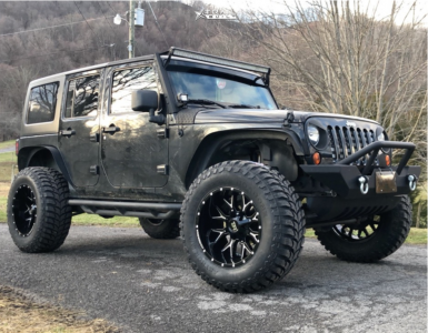 2012 Jeep Wrangler JK - 20x12 -44mm - Hardrock Affliction - Suspension Lift 3.5" - 37" x 13.5"