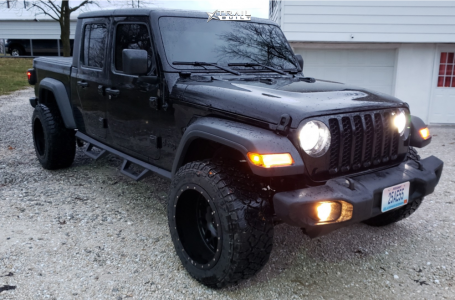 2020 Jeep Gladiator - 20x12 -49mm - Klutch Offroad Kt02 - Stock Suspension - 33" x 12.5"