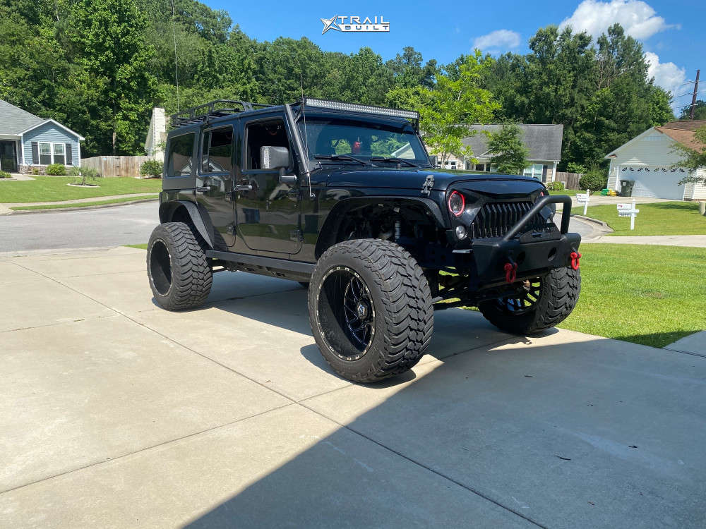 18 Jeep Wrangler Jk Wheel Offset Hella Stance 5 Suspension Lift 3 5 Trailbuilt Off Road