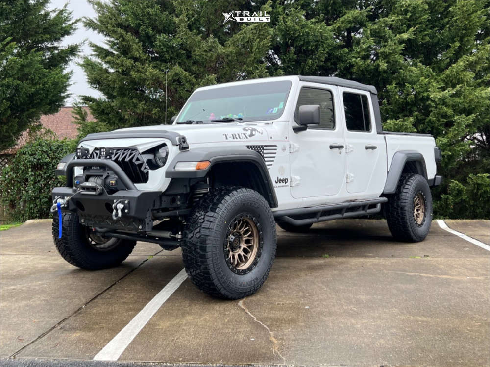 White Krawler 2020 Jeep Gladiator Wheel Offset Aggressive > 1
