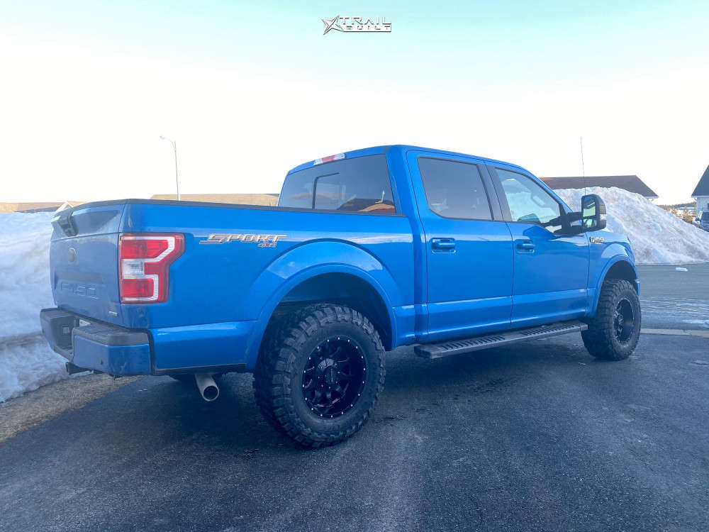 2019 Ford F150 Wheel Offset Aggressive > 1" Outside Fender Leveling